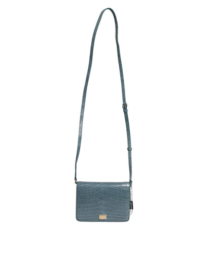 Dolce & Gabbana Green Exotic Leather DG Plaque Crossbody Mini Bag - Sandy Store ByNet
