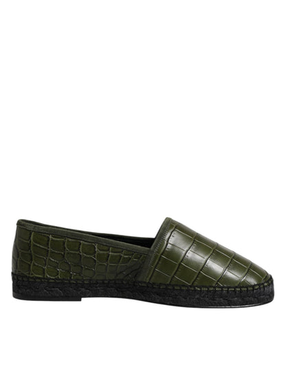 Dolce & Gabbana Green Exotic Leather Espadrilles Slip On Shoes – EU44/US11 par Dolce & Gabbana | Disponible sur Sandy Store ByNet