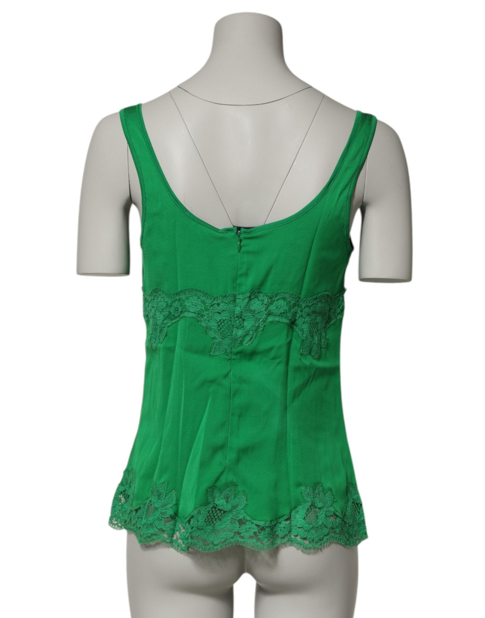 Dolce & Gabbana Green Floral Lace Tank Lingerie Top Underwear – IT3 | M par Dolce & Gabbana | Disponible sur Sandy Store ByNet