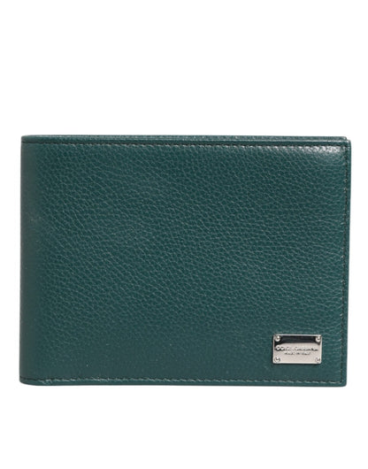 Dolce & Gabbana Green Leather DG Logo Engrave Bifold Card Holder Wallet – par Dolce & Gabbana | Disponible sur Sandy Store ByNet
