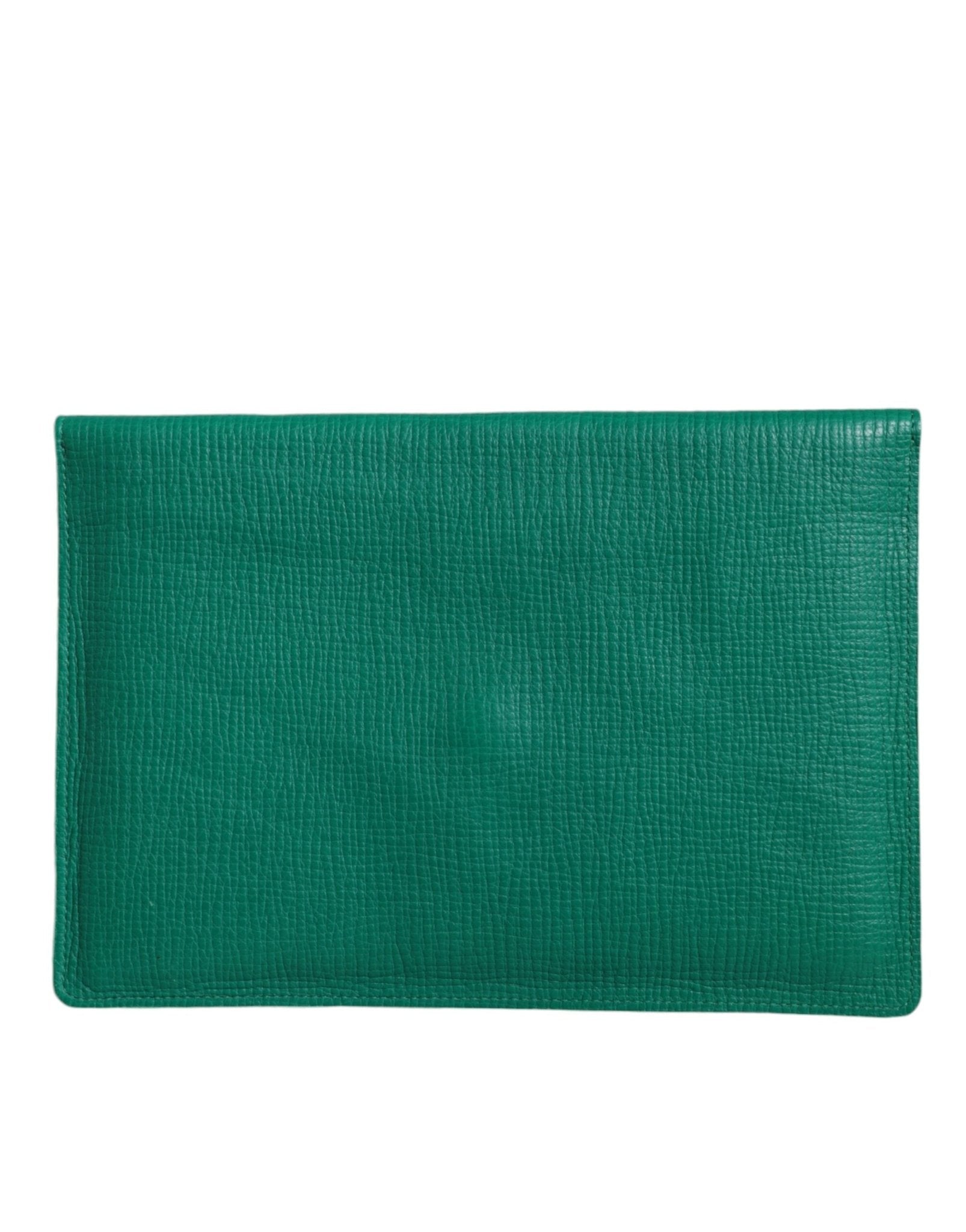 Dolce & Gabbana Green Leather Handbag Clutch Mini Purse Pouch Tablet Case - Sandy Store ByNet