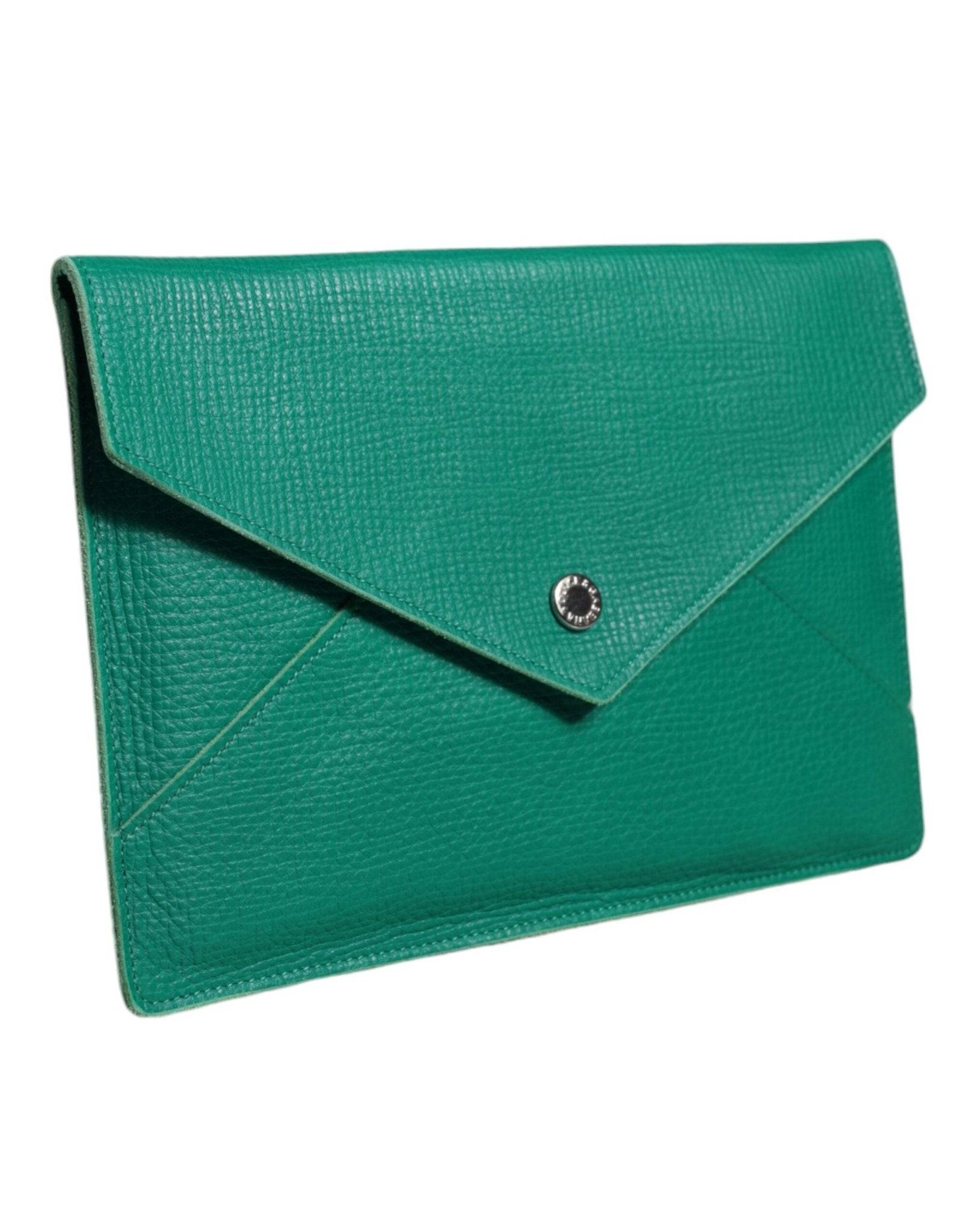 Dolce & Gabbana Green Leather Handbag Clutch Mini Purse Pouch Tablet Case - Sandy Store ByNet