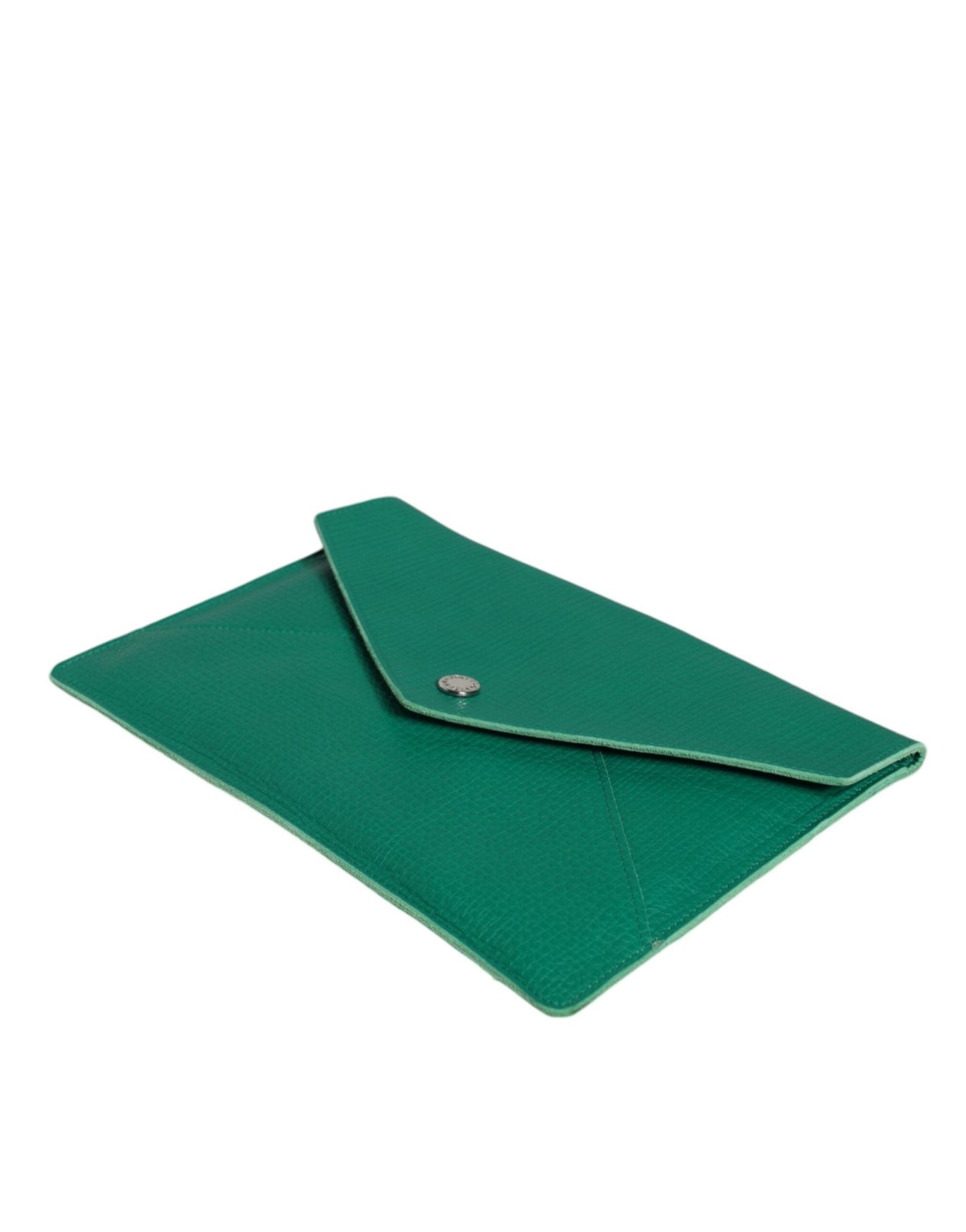Dolce & Gabbana Green Leather Handbag Clutch Mini Purse Pouch Tablet Case - Sandy Store ByNet