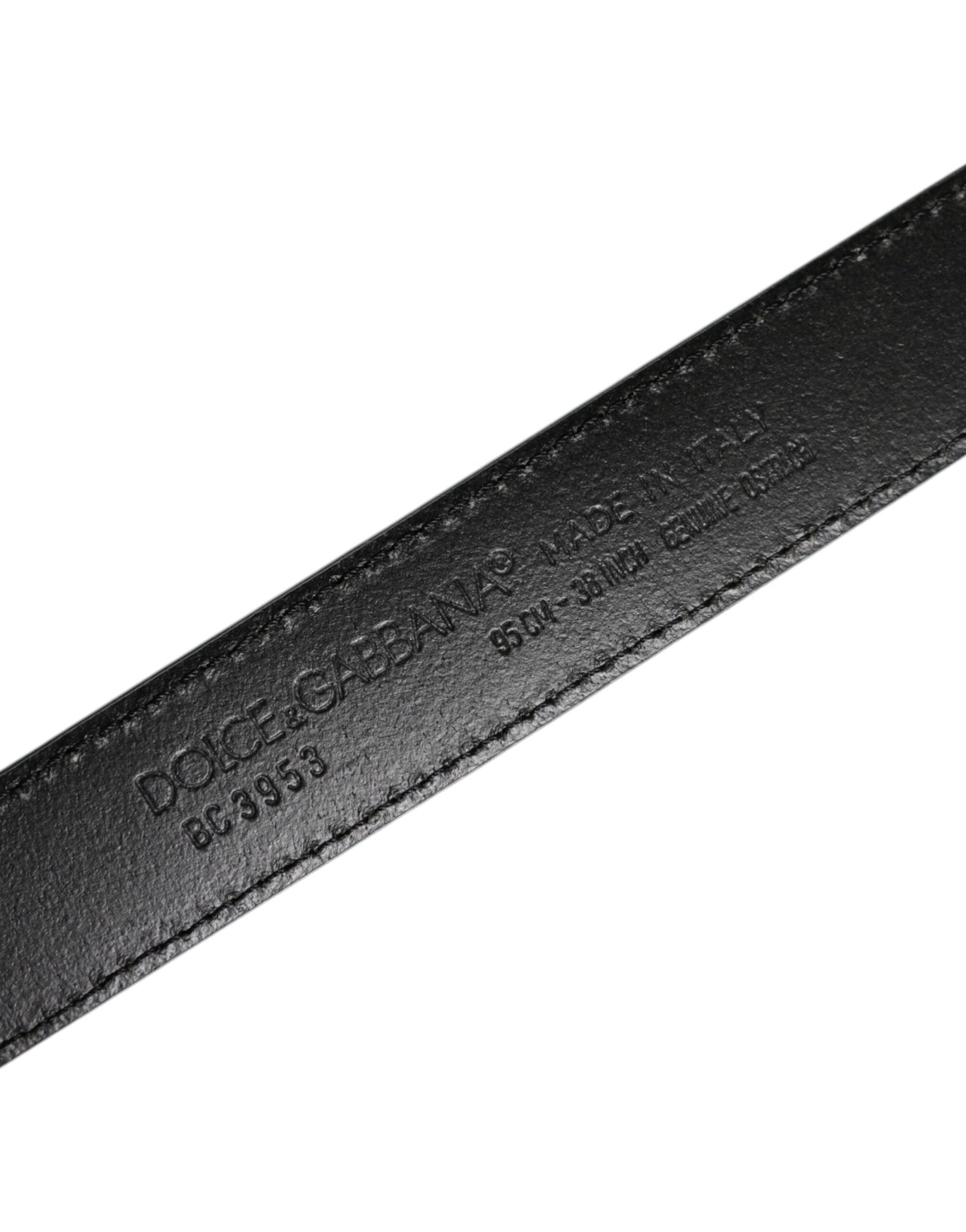 Dolce & Gabbana Green Leather Silver Tone Metal Buckle Belt - Sandy Store ByNet