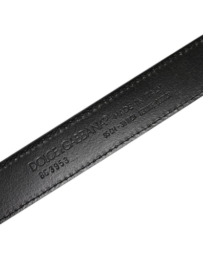 Dolce & Gabbana Green Leather Silver Tone Metal Buckle Belt - Sandy Store ByNet