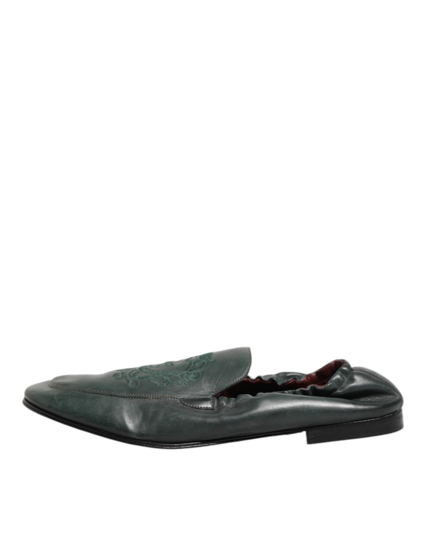 Dolce & Gabbana Green Leather Slip On Men Flat Loafers Shoes – EU44/US11 par Dolce & Gabbana | Disponible sur Sandy Store ByNet