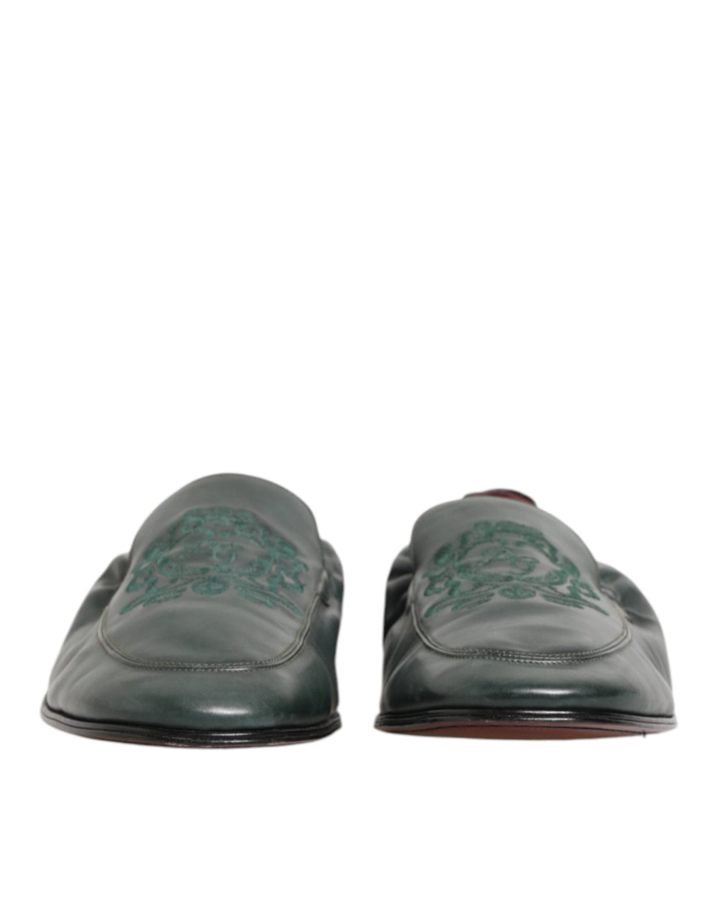 Dolce & Gabbana Green Leather Slip On Men Flat Loafers Shoes – EU44/US11 par Dolce & Gabbana | Disponible sur Sandy Store ByNet