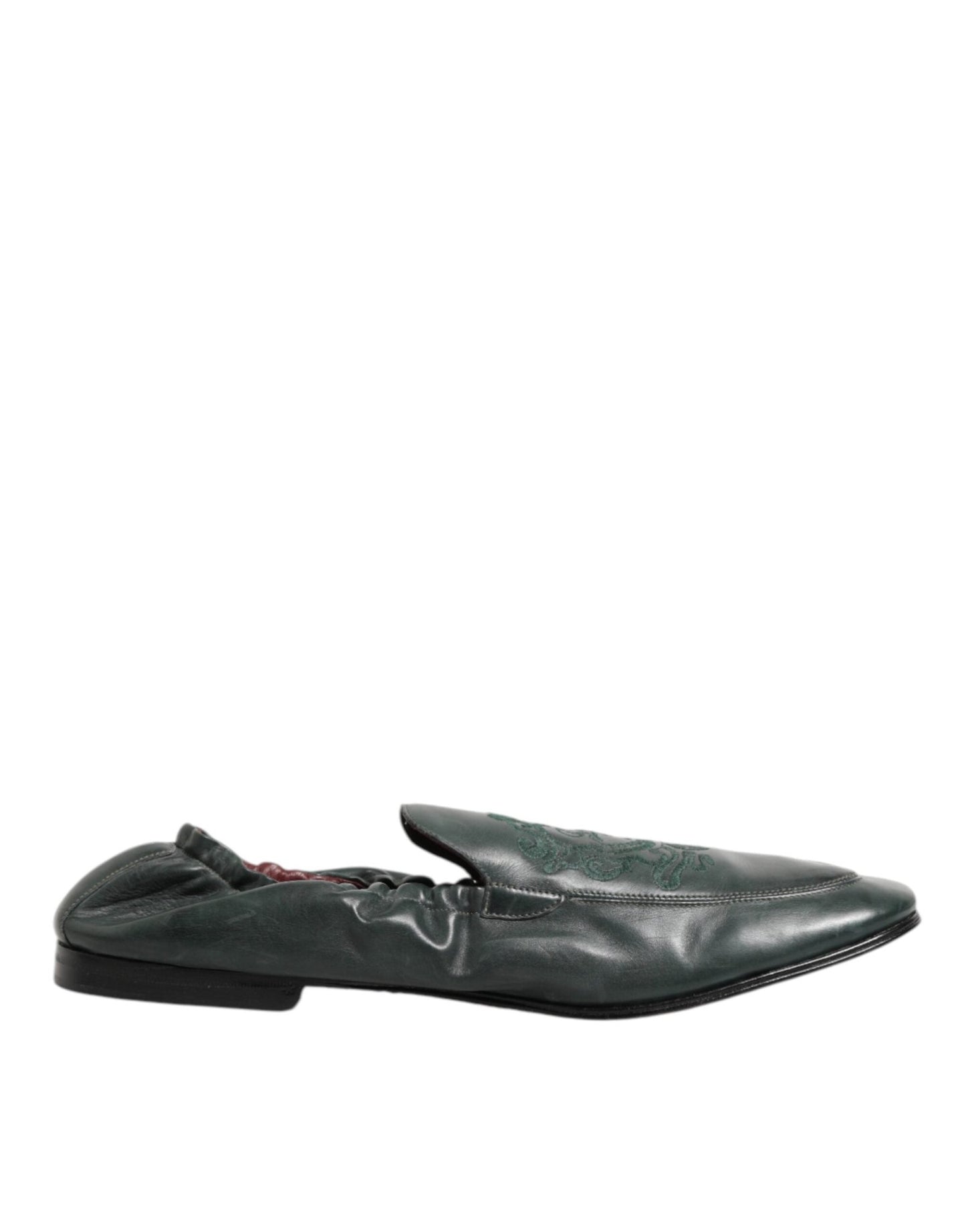 Dolce & Gabbana Green Leather Slip On Men Flat Loafers Shoes – EU44/US11 par Dolce & Gabbana | Disponible sur Sandy Store ByNet