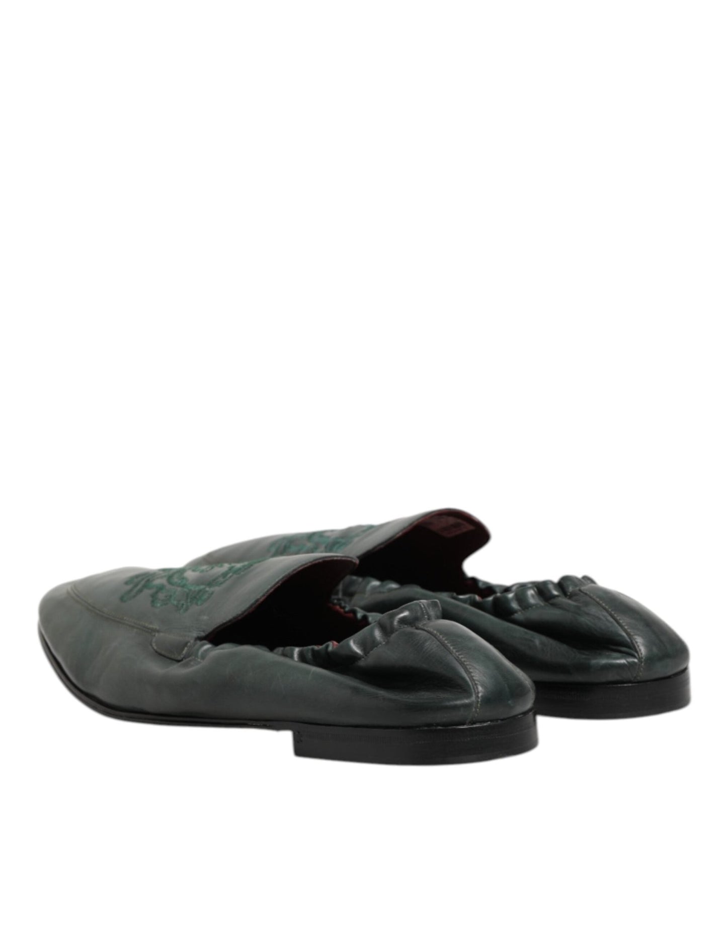 Dolce & Gabbana Green Leather Slip On Men Flat Loafers Shoes – EU44/US11 par Dolce & Gabbana | Disponible sur Sandy Store ByNet