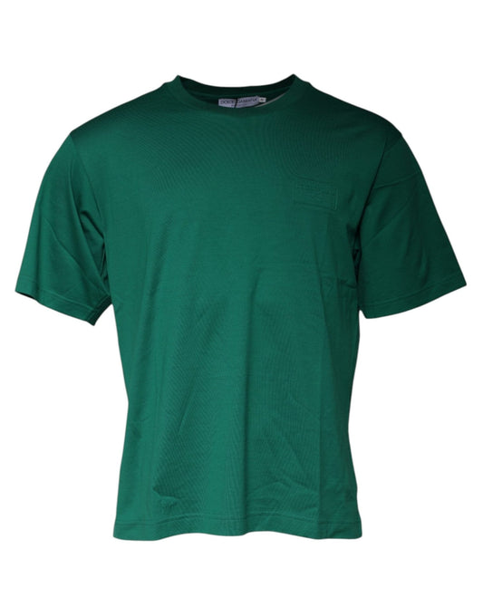 Dolce & Gabbana Green Logo Crew Neck Short Sleeves T-shirt – IT48 | M par Dolce & Gabbana | Disponible sur Sandy Store ByNet