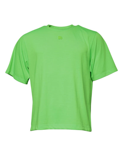 Dolce & Gabbana Green Logo Polyester Crew Neck T-shirt – IT48 | M par Dolce & Gabbana | Disponible sur Sandy Store ByNet