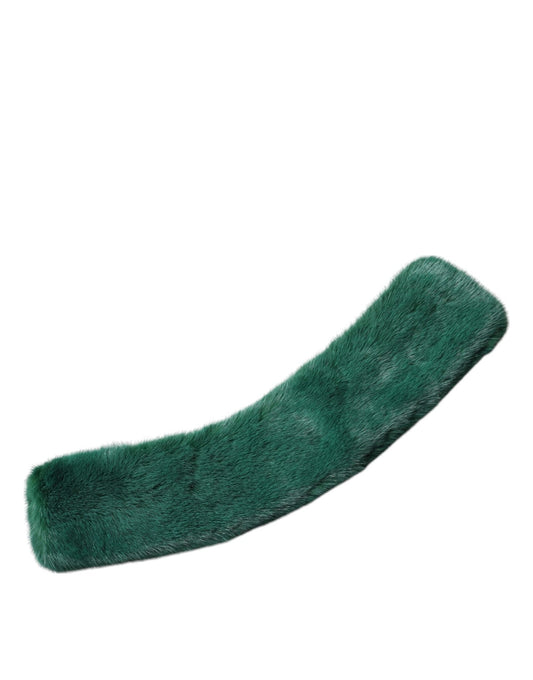 Dolce & Gabbana Green Mink Fur Collar Women Neck Wrap Scarf - Sandy Store ByNet