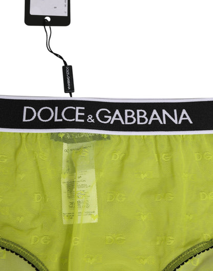 Dolce & Gabbana Green Nylon Logo Waistband Brief Panty Underwear – IT2 | S par Dolce & Gabbana | Disponible sur Sandy Store ByNet