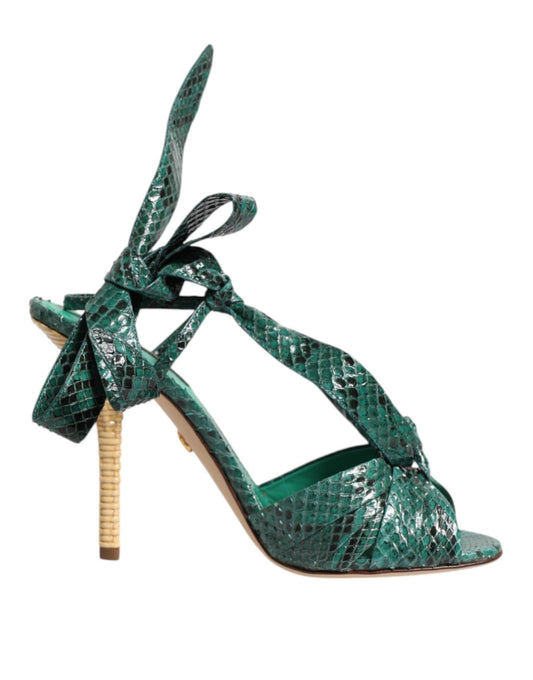 Dolce & Gabbana Green Python Leather Heels Sandals Shoes – EU41/US10.5 par Dolce & Gabbana | Disponible sur Sandy Store ByNet