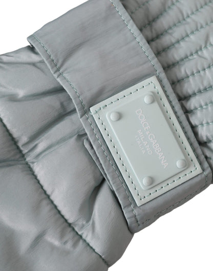 Dolce & Gabbana Green Quilted Nylon Wrist Length Mitten Gloves - Sandy Store ByNet