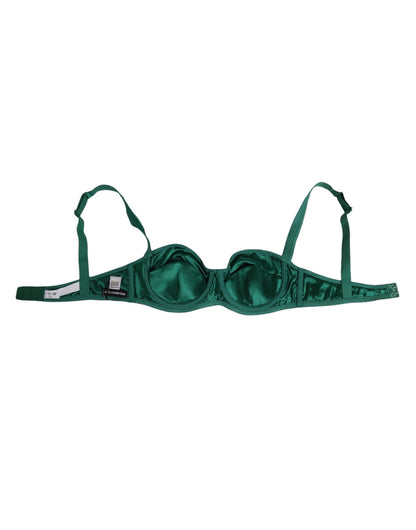 Dolce & Gabbana Green Satin Semi - Padded Underwire Musk Underwear – IT2 | S par Dolce & Gabbana | Disponible sur Sandy Store ByNet