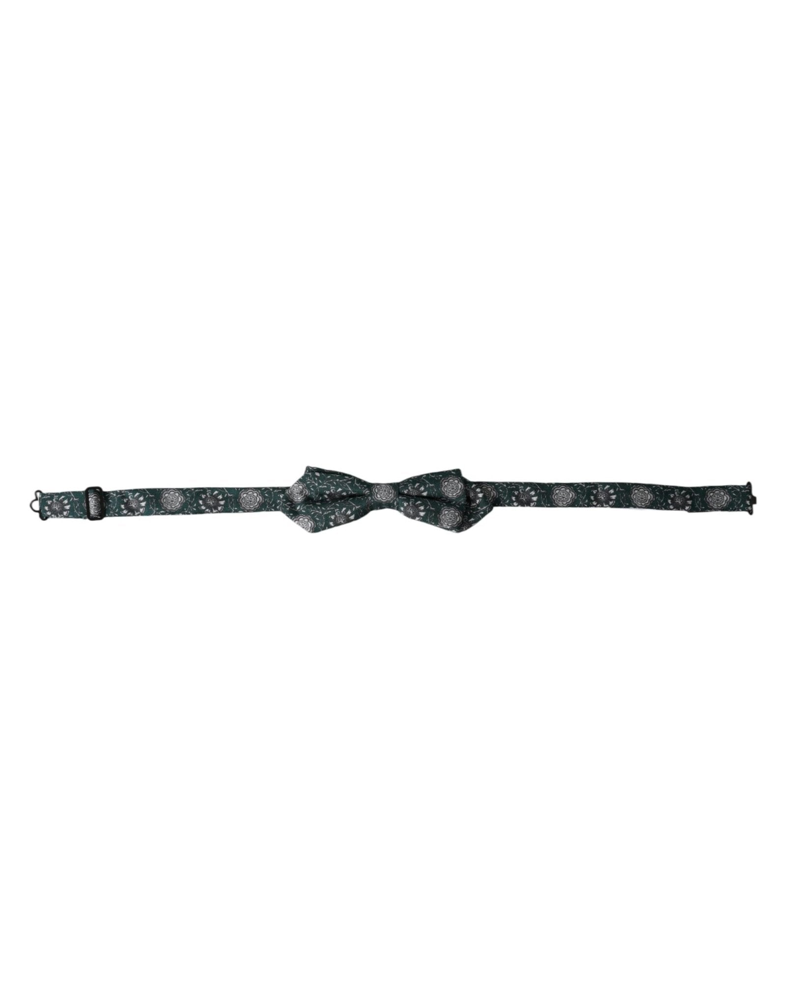 Dolce & Gabbana Green Silk Floral Adjustable Neck Men Bow Tie – par Dolce & Gabbana | Disponible sur Sandy Store ByNet