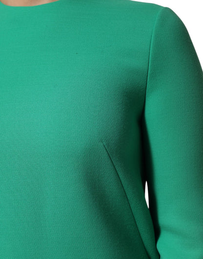Dolce & Gabbana Green Viscose Acetate Mini Long Sleeve Dress – IT40|S par Dolce & Gabbana | Disponible sur Sandy Store ByNet
