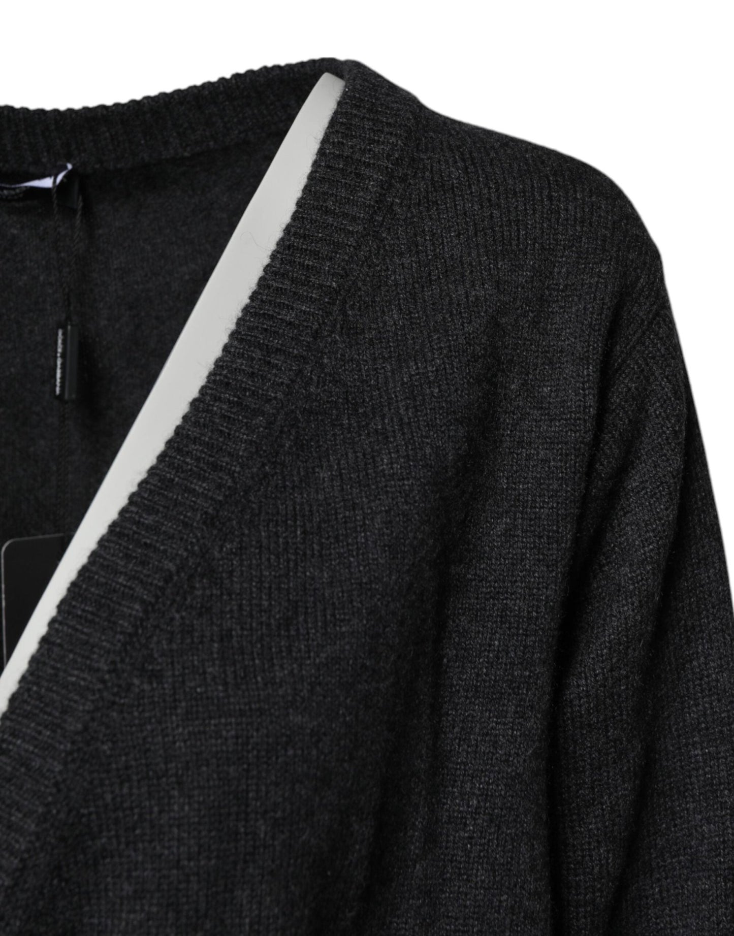 Dolce & Gabbana Grey Cashmere Deep V - neck Pullover Sweater - Sandy Store ByNet