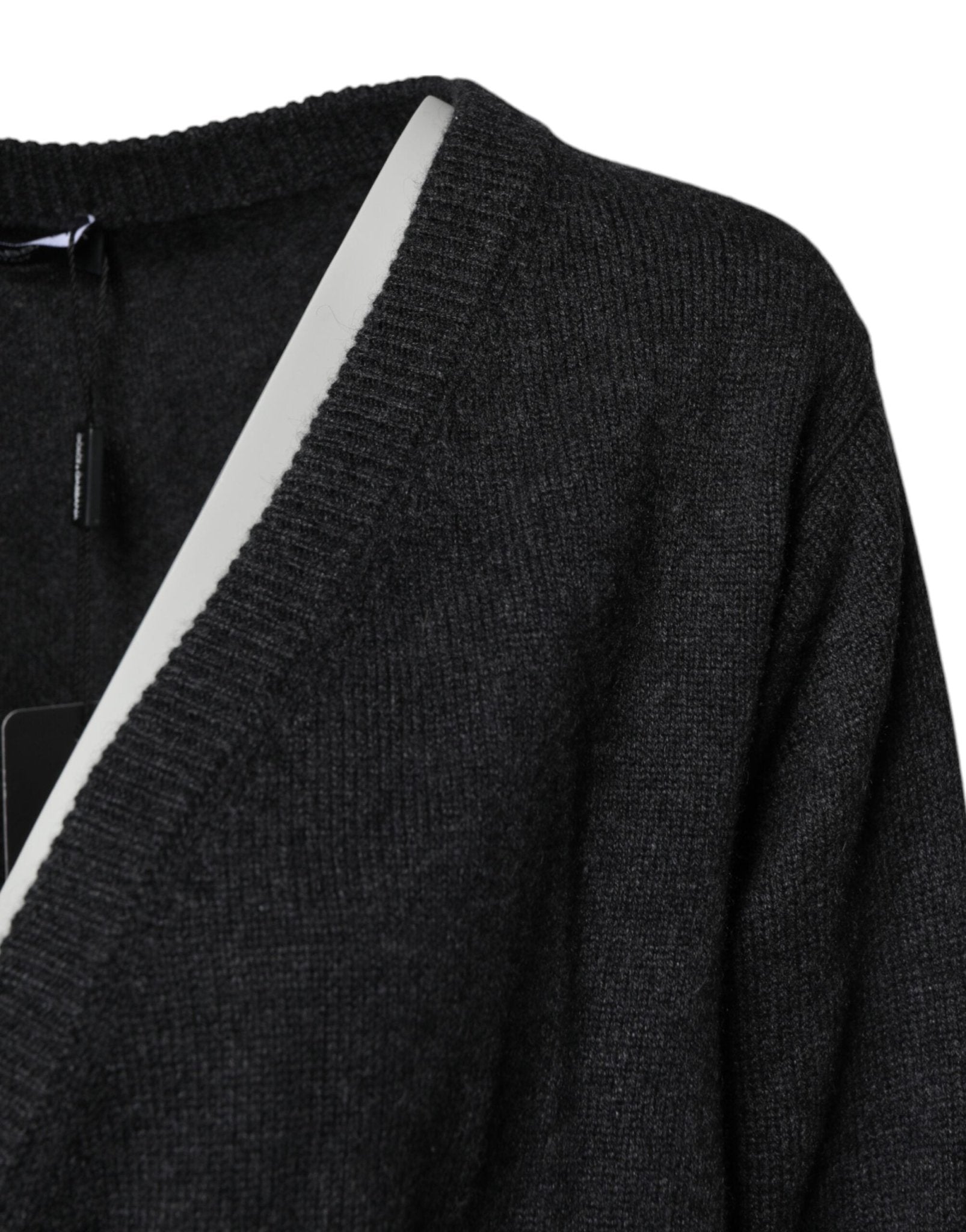 Dolce & Gabbana Grey Cashmere Deep V - neck Pullover Sweater - Sandy Store ByNet