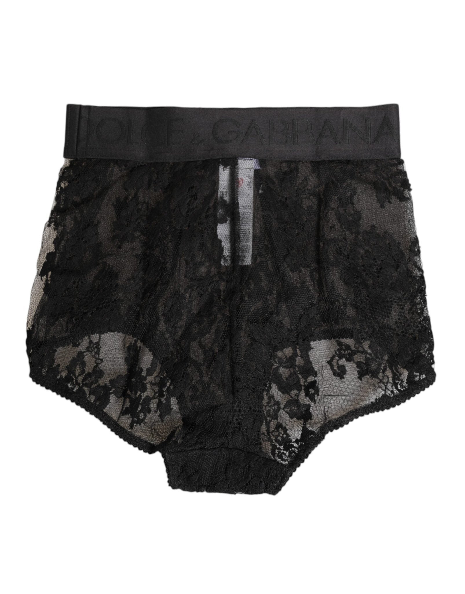 Dolce & Gabbana High Waist Briefs Black Floral Lace Underwear – IT2 | S par Dolce & Gabbana | Disponible sur Sandy Store ByNet