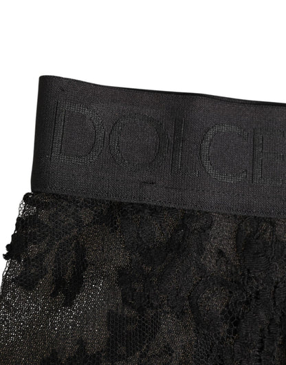Dolce & Gabbana High Waist Briefs Black Floral Lace Underwear – IT2 | S par Dolce & Gabbana | Disponible sur Sandy Store ByNet