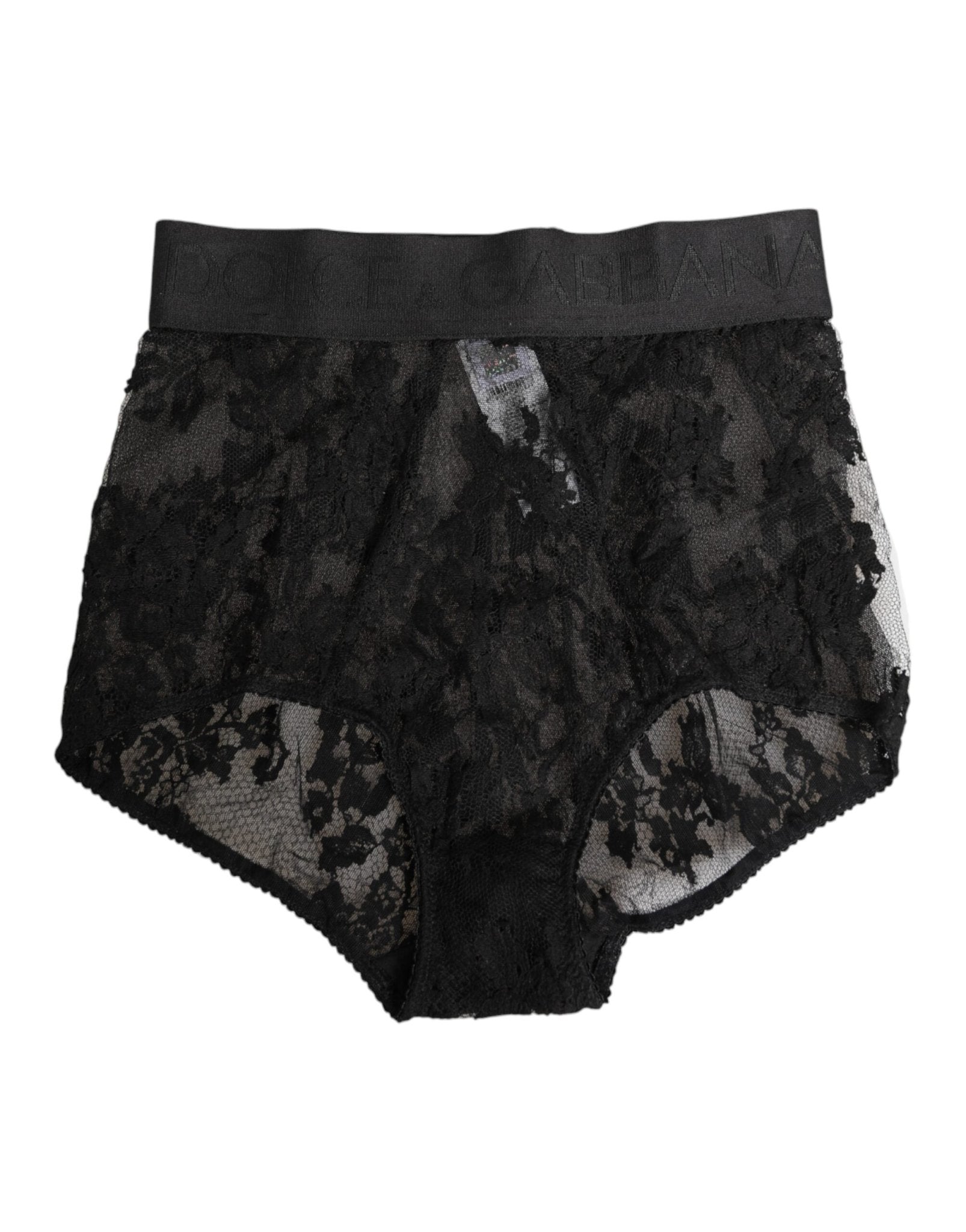 Dolce & Gabbana High Waist Briefs Black Floral Lace Underwear – IT2 | S par Dolce & Gabbana | Disponible sur Sandy Store ByNet
