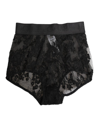 Dolce & Gabbana High Waist Briefs Black Floral Lace Underwear – IT2 | S par Dolce & Gabbana | Disponible sur Sandy Store ByNet