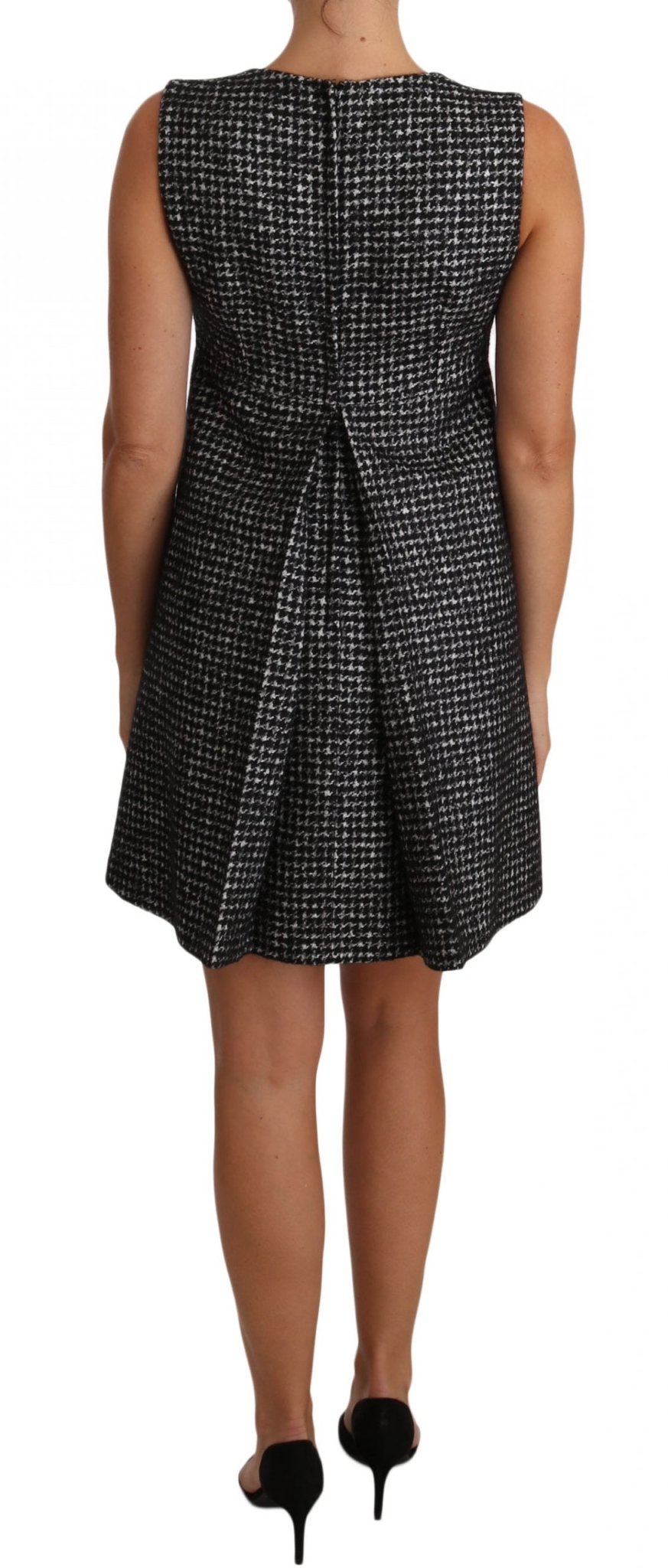 Dolce & Gabbana Houndstooth Floral Appliqué Shift Dress - Sandy Store ByNet