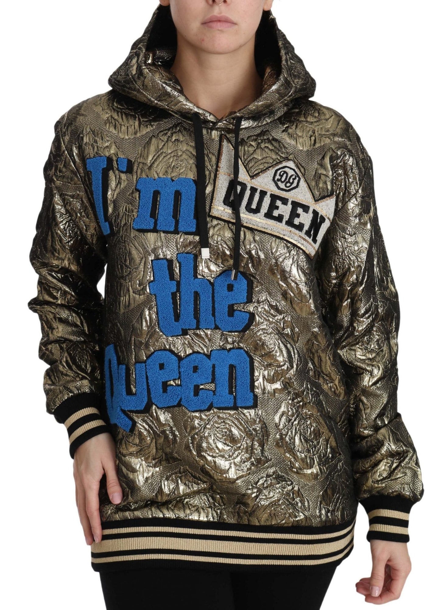 Dolce & Gabbana Im The Queen Multicolor Hoodie Sweatshirt - Sandy Store ByNet