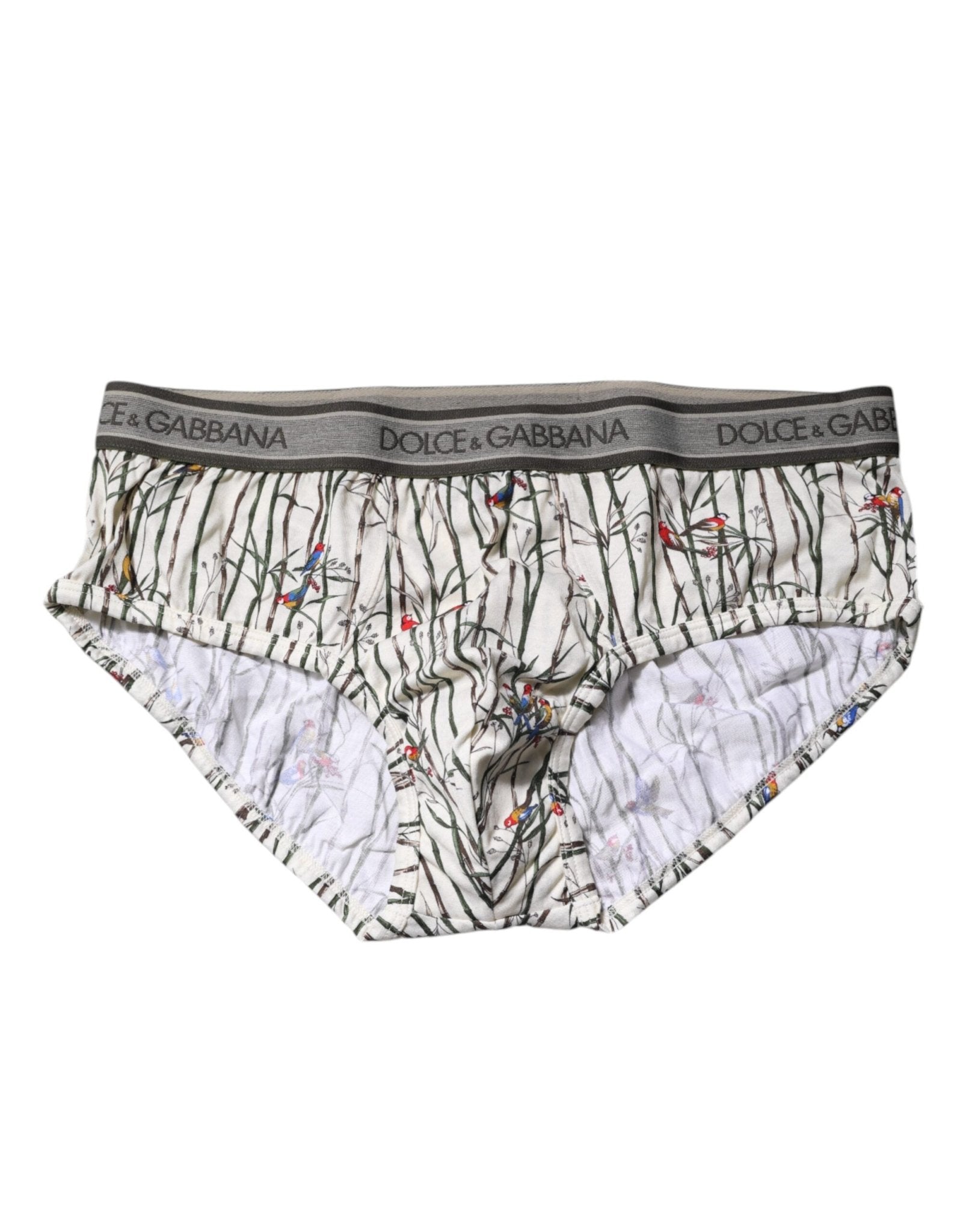 Dolce & Gabbana Ivory Bird Print Cotton Regular Brief Underwear – IT6| L par Dolce & Gabbana | Disponible sur Sandy Store ByNet