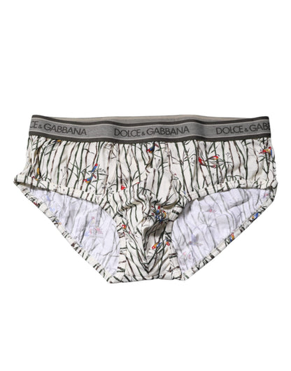 Dolce & Gabbana Ivory Bird Print Cotton Regular Brief Underwear – IT6| L par Dolce & Gabbana | Disponible sur Sandy Store ByNet