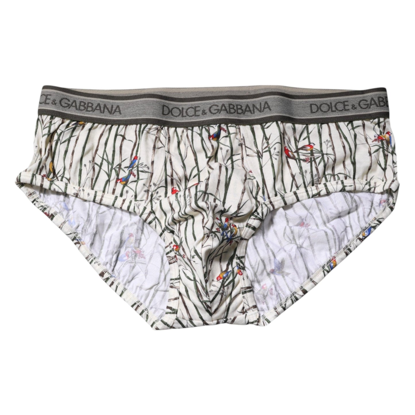 Dolce & Gabbana Ivory Bird Print Cotton Regular Brief Underwear – IT6| L par Dolce & Gabbana | Disponible sur Sandy Store ByNet