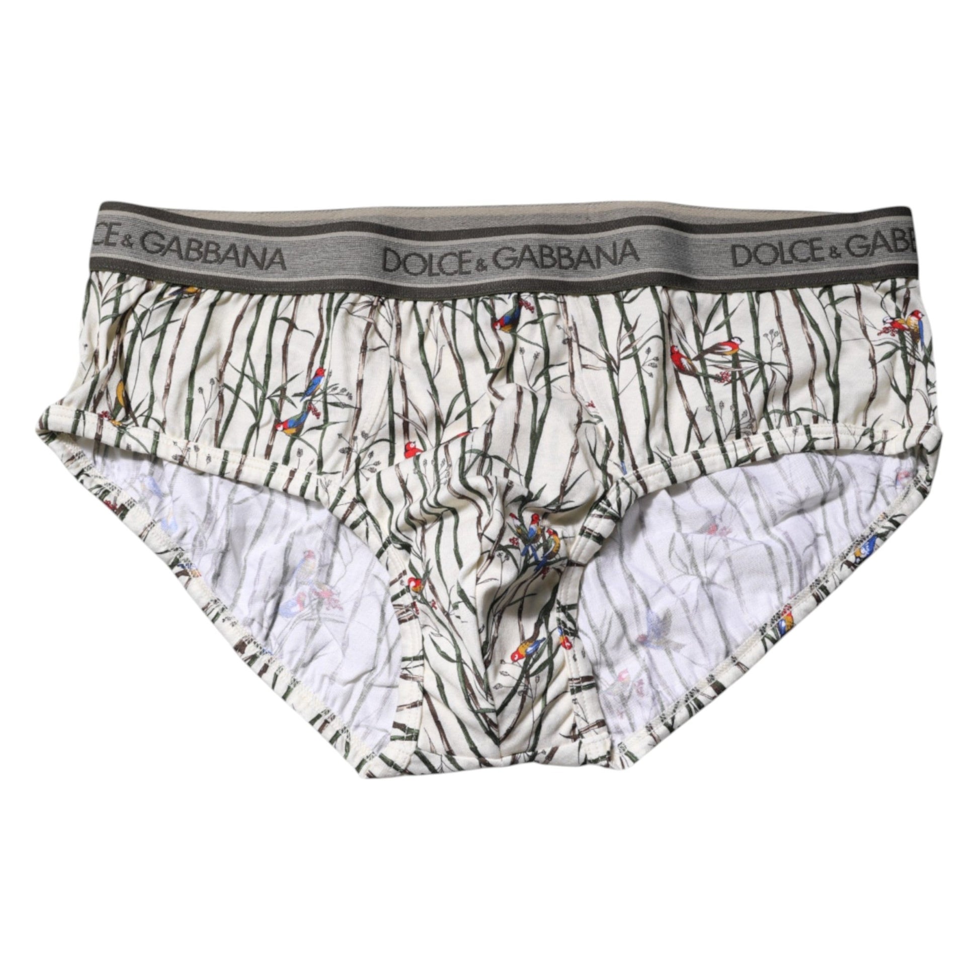 Dolce & Gabbana Ivory Bird Print Cotton Regular Brief Underwear – IT6| L par Dolce & Gabbana | Disponible sur Sandy Store ByNet