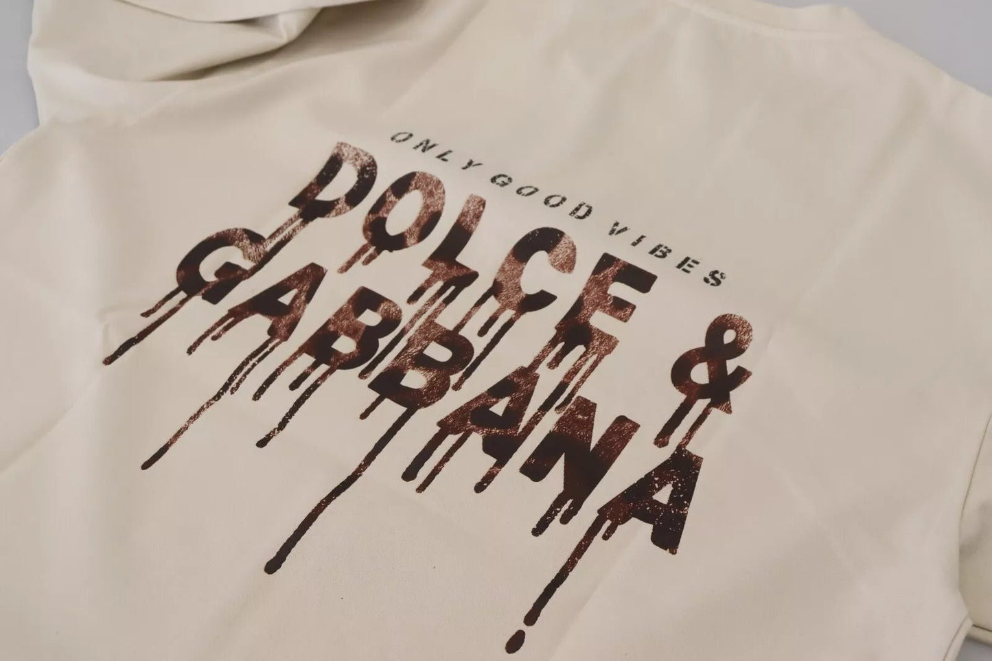 Dolce & Gabbana Ivory Cotton Ivory Printed Crewneck – IT46 | S par Dolce & Gabbana | Disponible sur Sandy Store ByNet