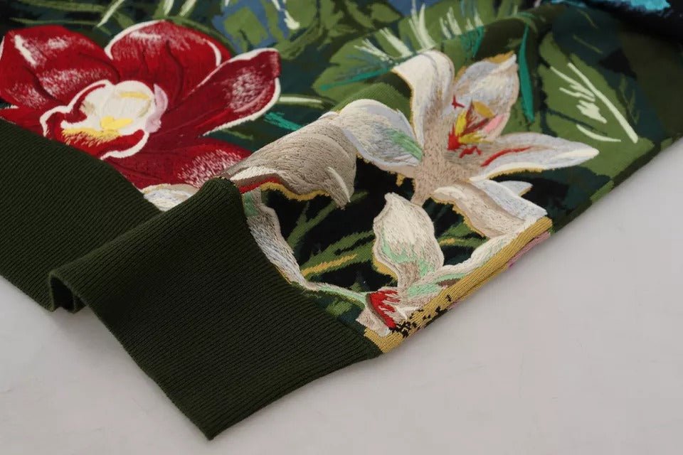 Dolce & Gabbana Jungle Wool Silk Pullover Logo Sweater - Sandy Store ByNet