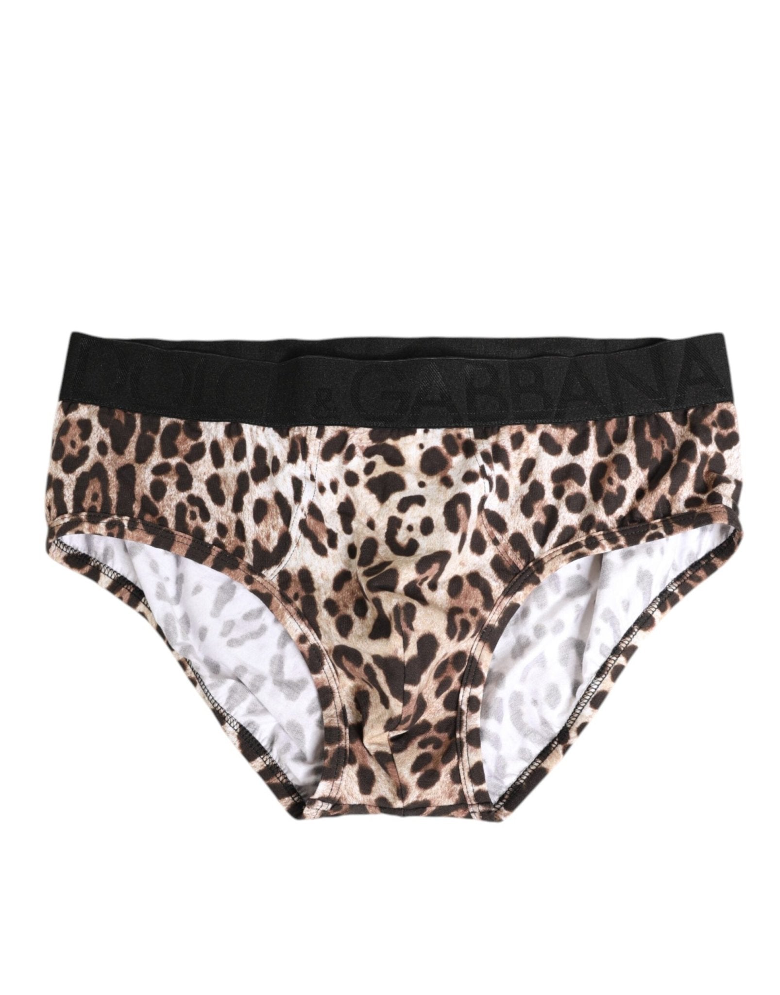 Dolce & Gabbana Leopard Print Black Waistband Cotton Underwear – IT4 | L par Dolce & Gabbana | Disponible sur Sandy Store ByNet