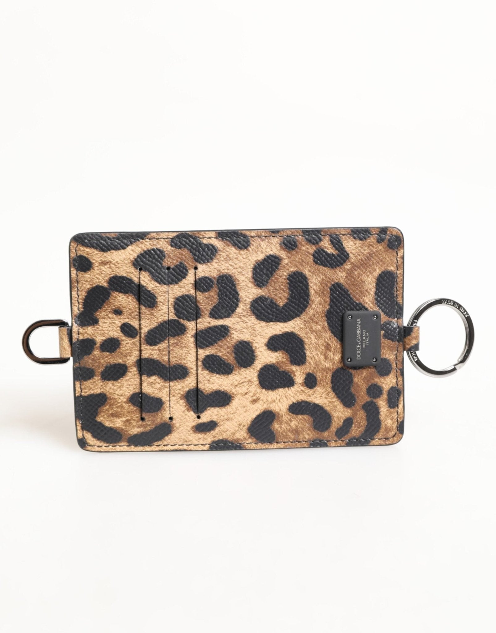 Dolce & Gabbana Leopard Print Leather Embossed Lanyard Card Holder Wallet – par Dolce & Gabbana | Disponible sur Sandy Store ByNet