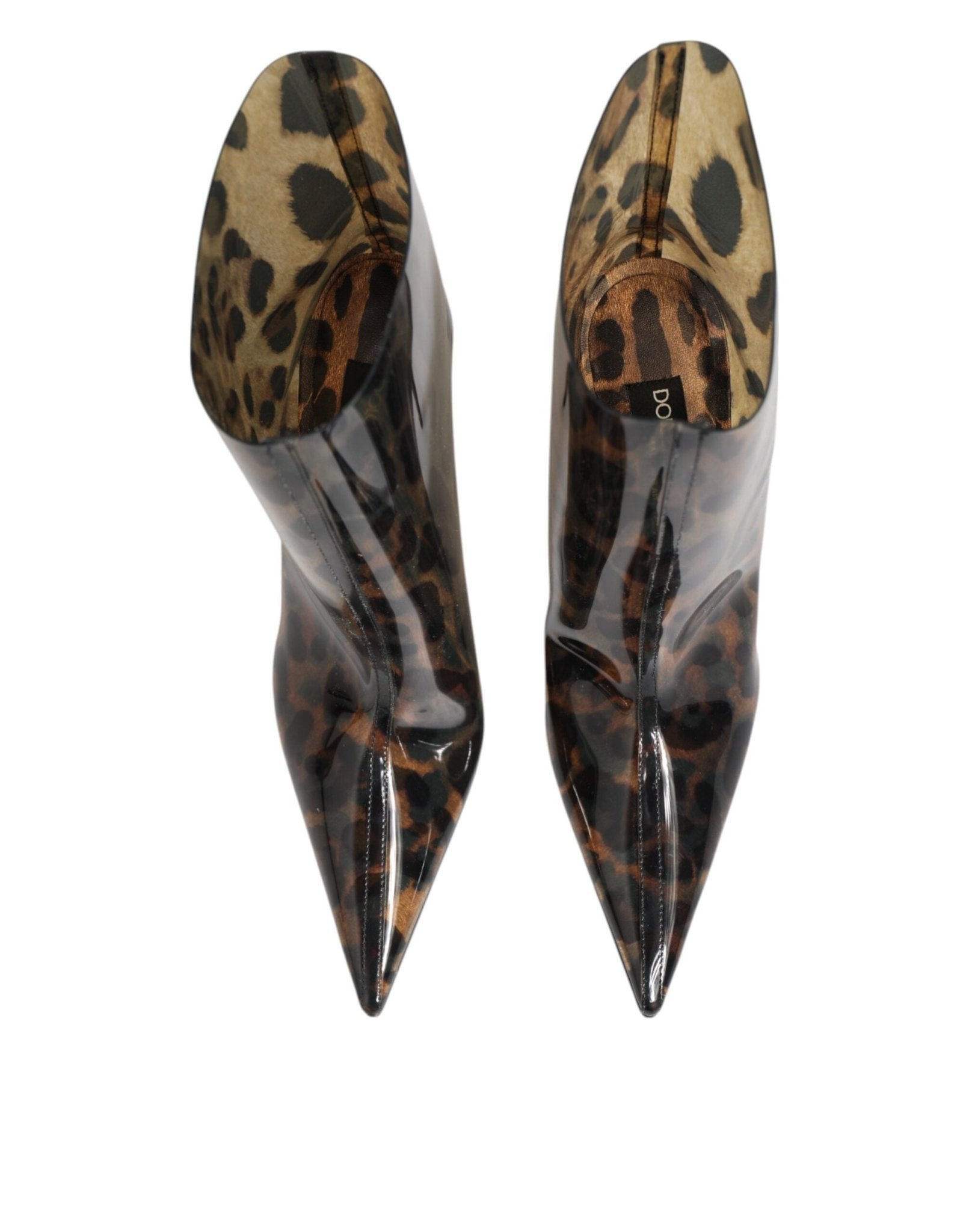 Dolce & Gabbana Leopard Print PVC Pointed Toe Boots Shoes – EU39/US8.5 par Dolce & Gabbana | Disponible sur Sandy Store ByNet