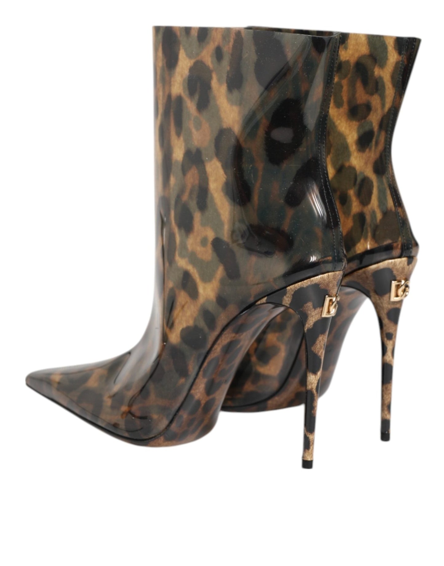 Dolce & Gabbana Leopard Print PVC Pointed Toe Boots Shoes – EU39/US8.5 par Dolce & Gabbana | Disponible sur Sandy Store ByNet