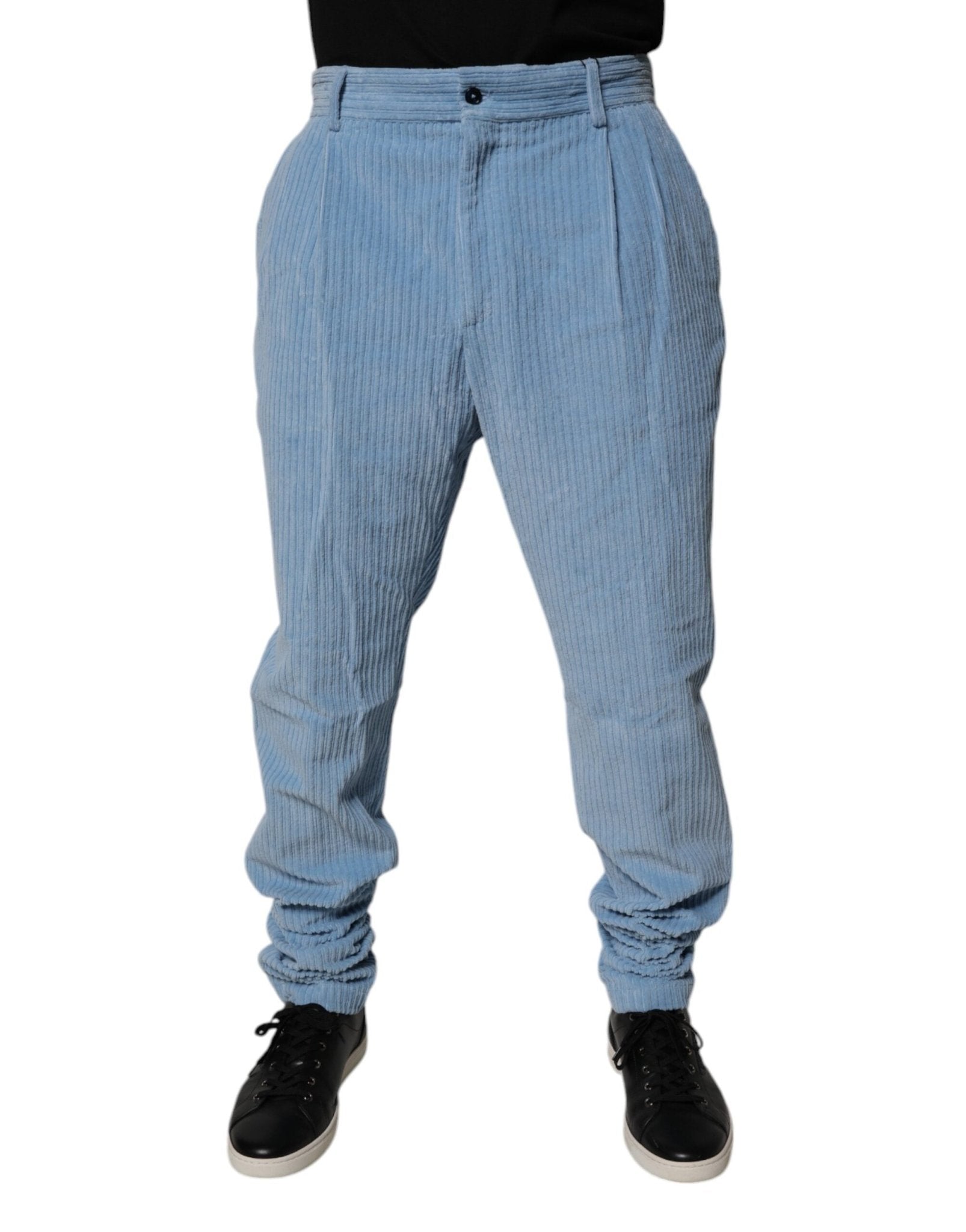 Dolce & Gabbana Light Blue Corduroy Cotton Skinny Denim Jeans – IT50 | L par Dolce & Gabbana | Disponible sur Sandy Store ByNet