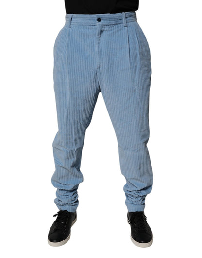 Dolce & Gabbana Light Blue Corduroy Cotton Skinny Denim Jeans – IT50 | L par Dolce & Gabbana | Disponible sur Sandy Store ByNet