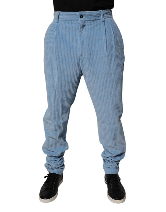 Dolce & Gabbana Light Blue Corduroy Cotton Skinny Denim Jeans – IT50 | L par Dolce & Gabbana | Disponible sur Sandy Store ByNet