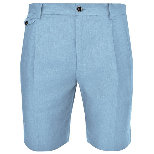 Dolce & Gabbana Light Blue Linen Short - Sandy Store ByNet