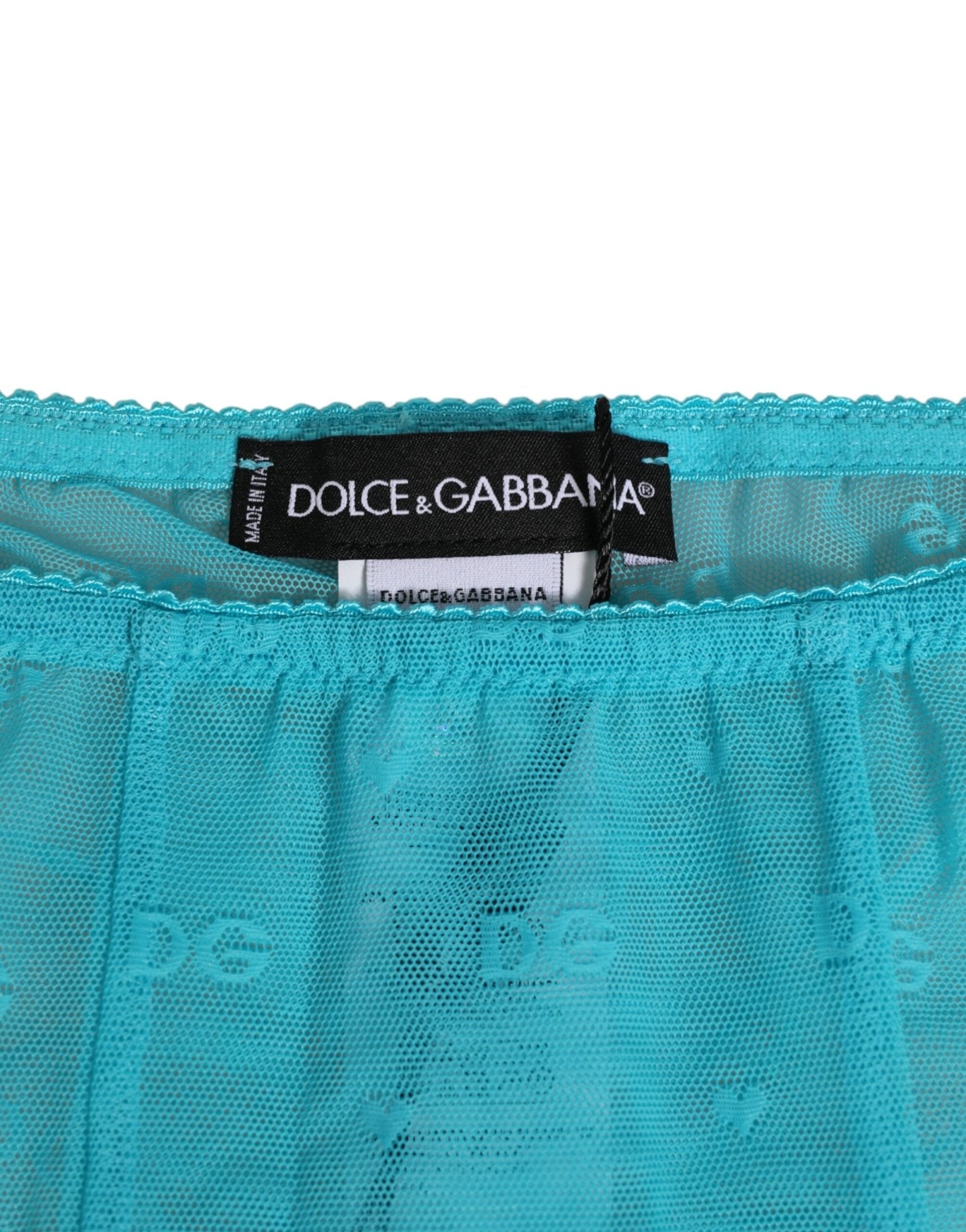 Dolce & Gabbana Light Blue Logo Lace Tight Midi Trouser Underwear – IT2 | S par Dolce & Gabbana | Disponible sur Sandy Store ByNet