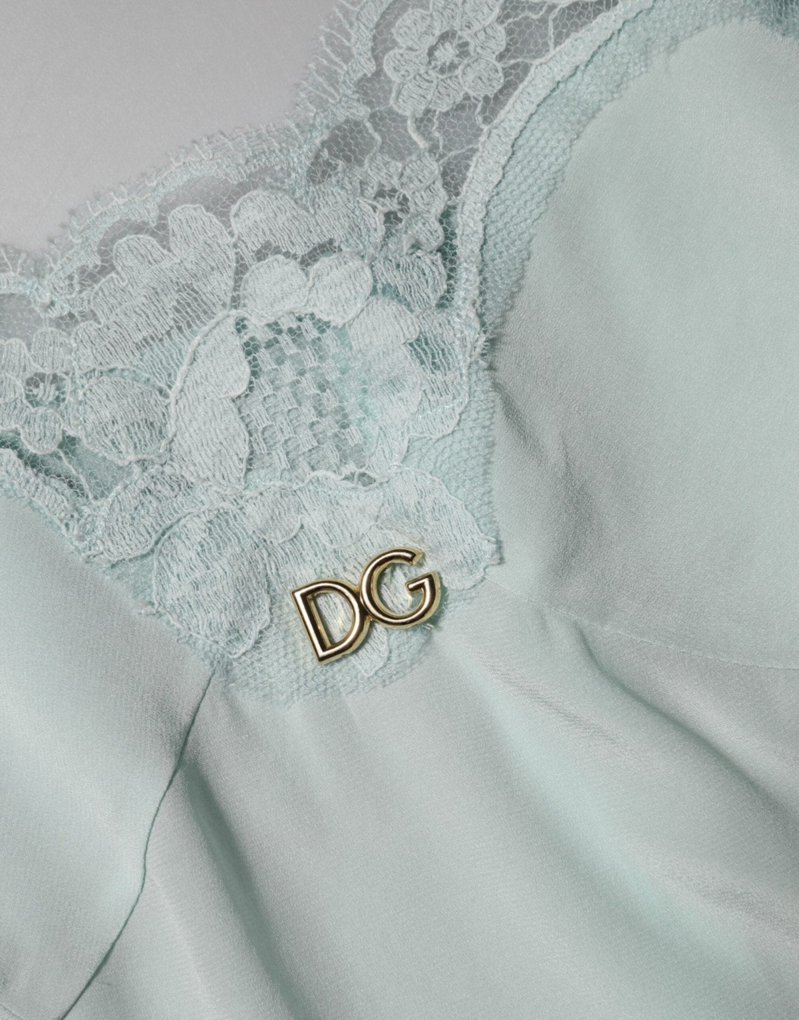 Dolce & Gabbana Light Blue Silk Lace Midi Bodycon Slip Dress – IT42|M par Dolce & Gabbana | Disponible sur Sandy Store ByNet