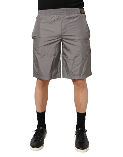 Dolce & Gabbana Light Gray Nylon Elastic Waist Shorts Swimwear – IT3 | XS par Dolce & Gabbana | Disponible sur Sandy Store ByNet