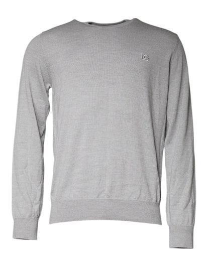 Dolce & Gabbana Light Gray Wool Crew Neck Pullover Sweater – IT50 | L par Dolce & Gabbana | Disponible sur Sandy Store ByNet