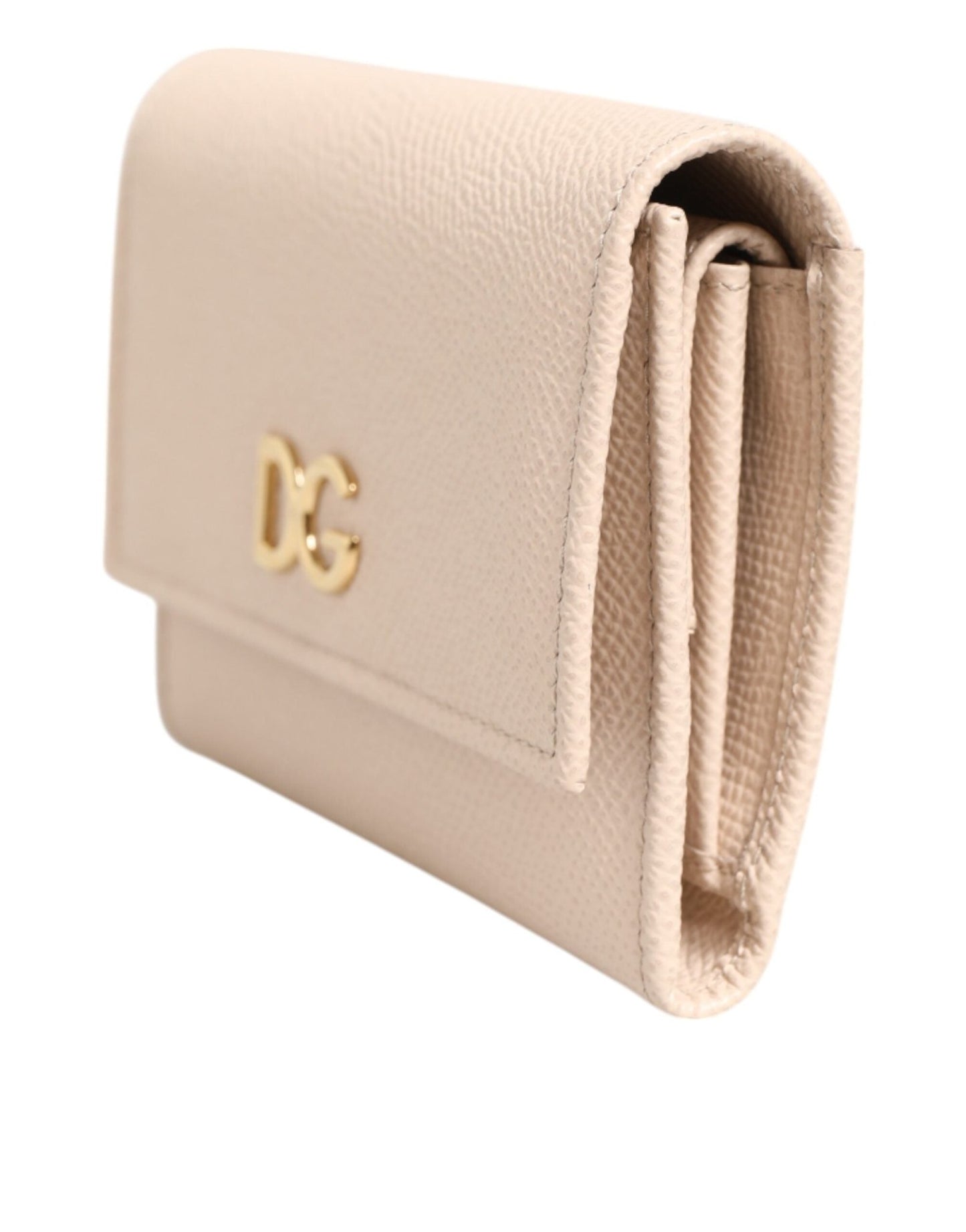 Dolce & Gabbana Light Pink Calf Leather DG Logo French Flap Wallet – par Dolce & Gabbana | Disponible sur Sandy Store ByNet