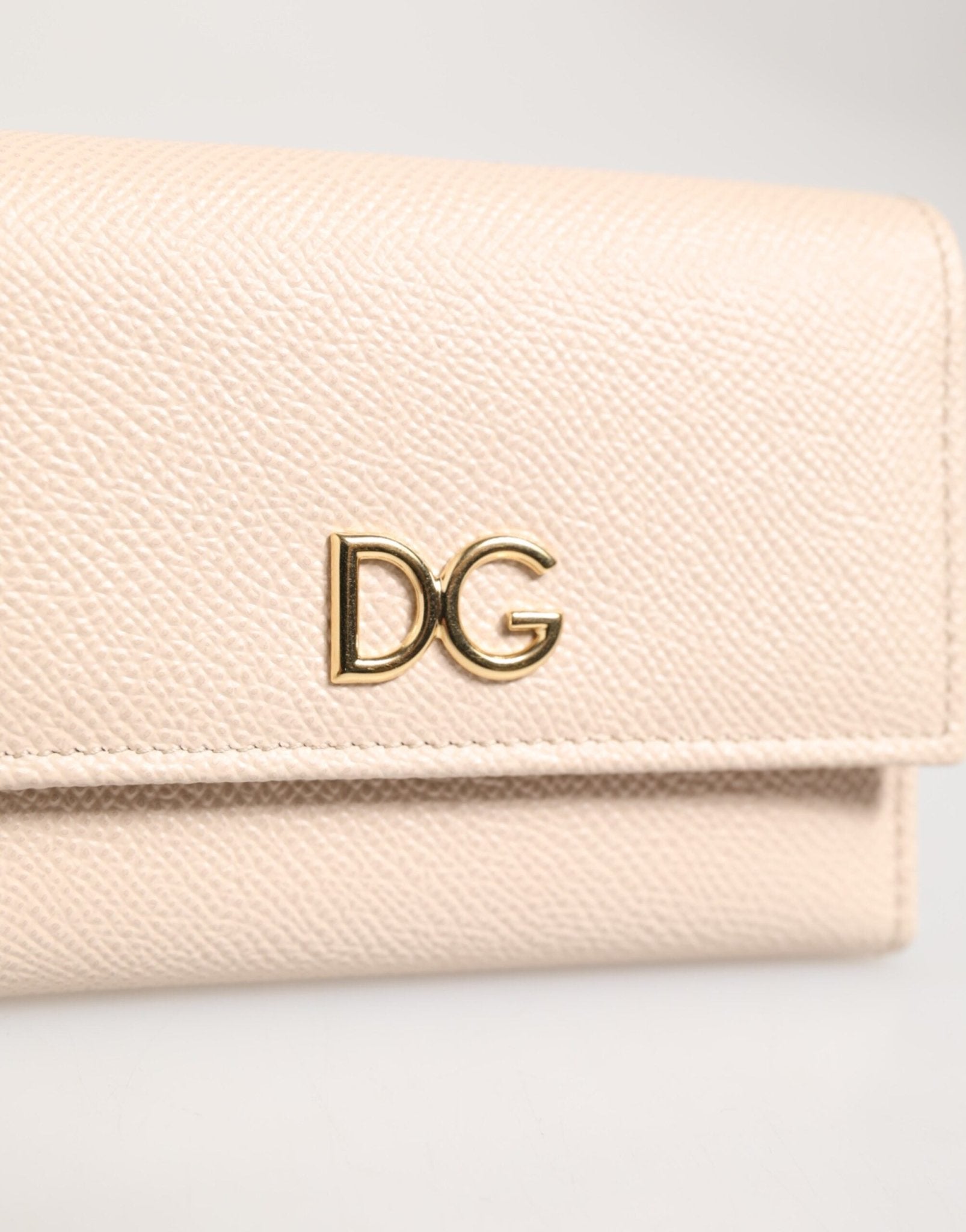 Dolce & Gabbana Light Pink Calf Leather DG Logo French Flap Wallet – par Dolce & Gabbana | Disponible sur Sandy Store ByNet